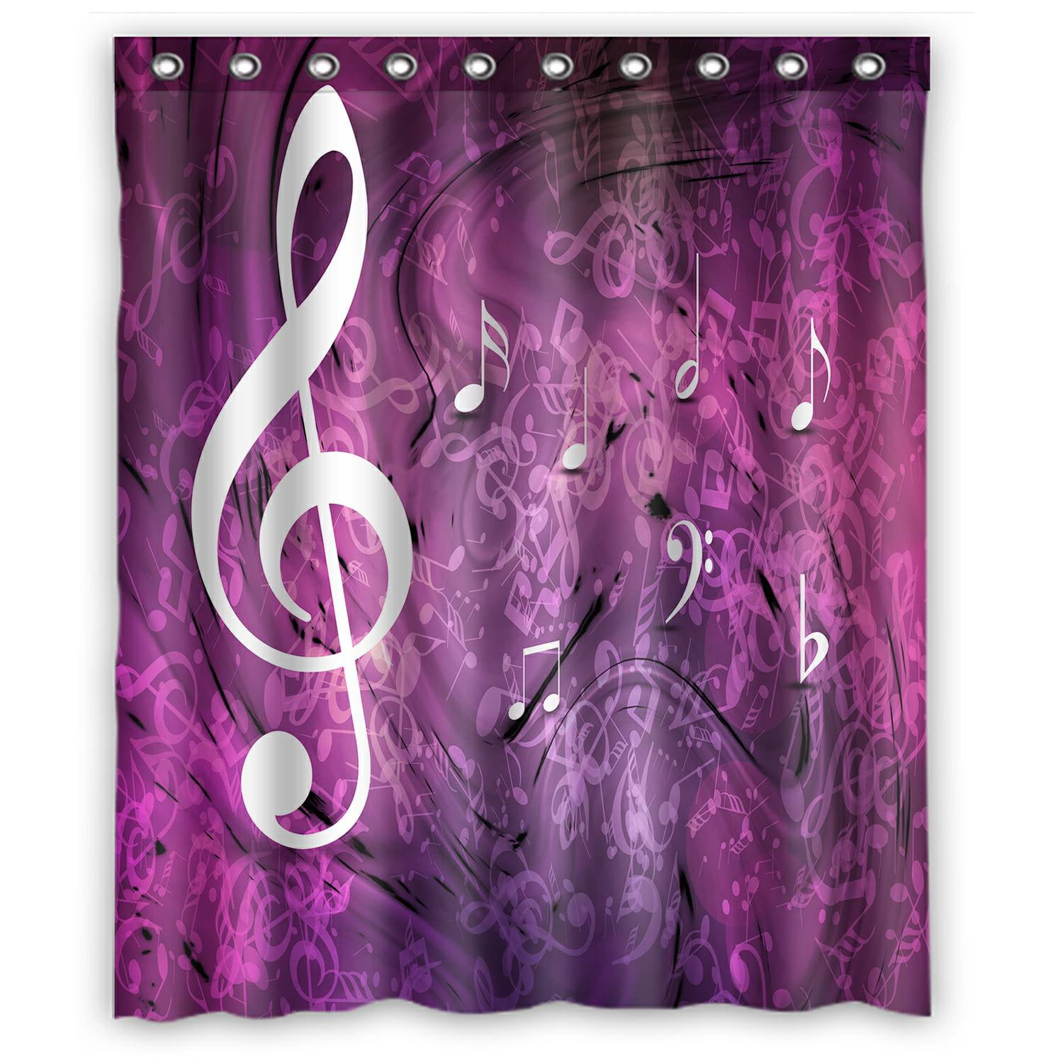 ECZJNT Musical notes Shower Curtain Bathroom Waterproof Home Decor