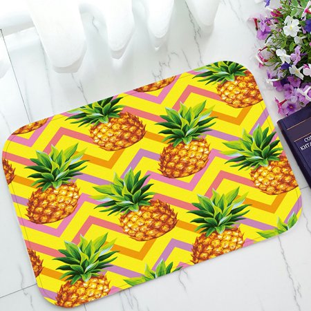 ECZJNT Pineapple an geometrical Doormat Bath Mat Rug Entrance Rug Floor Mats 23.6x15.7 Inch