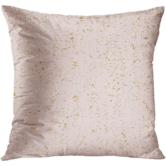ECZJNT Pink Gold Color Grunge Speckle Spotty Throw Pillowcase Cover Cushion Case Home Decor 16x16 inch
