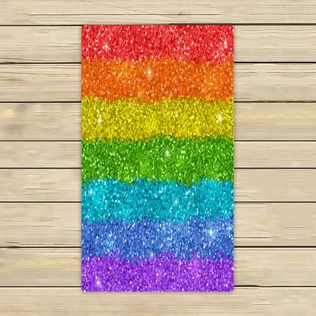 ECZJNT Rainbow Beach Bath Towels Shower Towel For Home Outdoor Travel 16x28 Inch