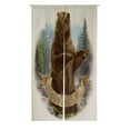 thumbnail image 1 of ECZJNT Raster of a aggressive bear ribbon frame Japanese Noren Curtain Doorway Door Window Treatment Curtains Cotton Linen Curtain Size 85x150 cm, 1 of 1