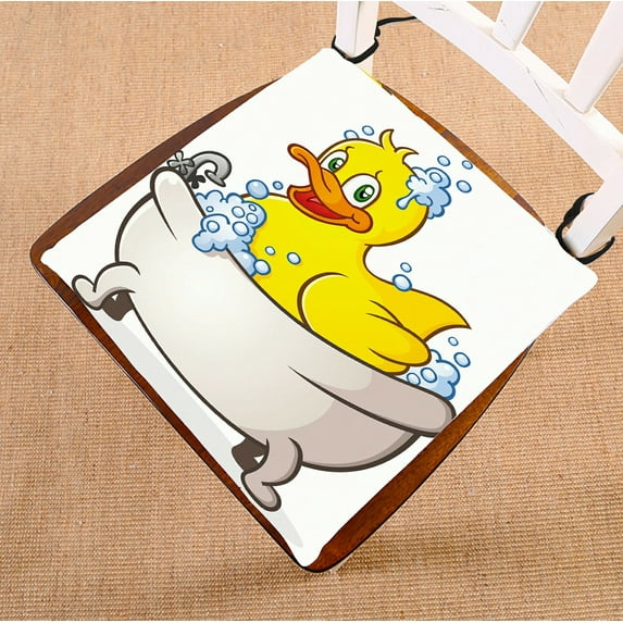 ECZJNT Rubber Duck Bubble Bath seat pad chair pads seat cushion 16x16 Inch
