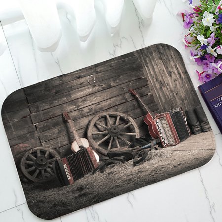 ECZJNT Scenery Barn Vintage Instrument Welcome Doormat Bath Mat Rug Entrance Rug Floor Mats 23.6x15.7 inch