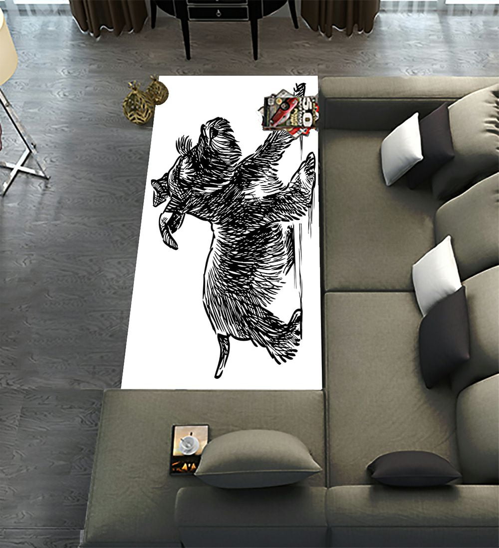 ECZJNT Schnauzer Puppy Runner Rug 4 x 12ft Long Area Rug Carpet for ...