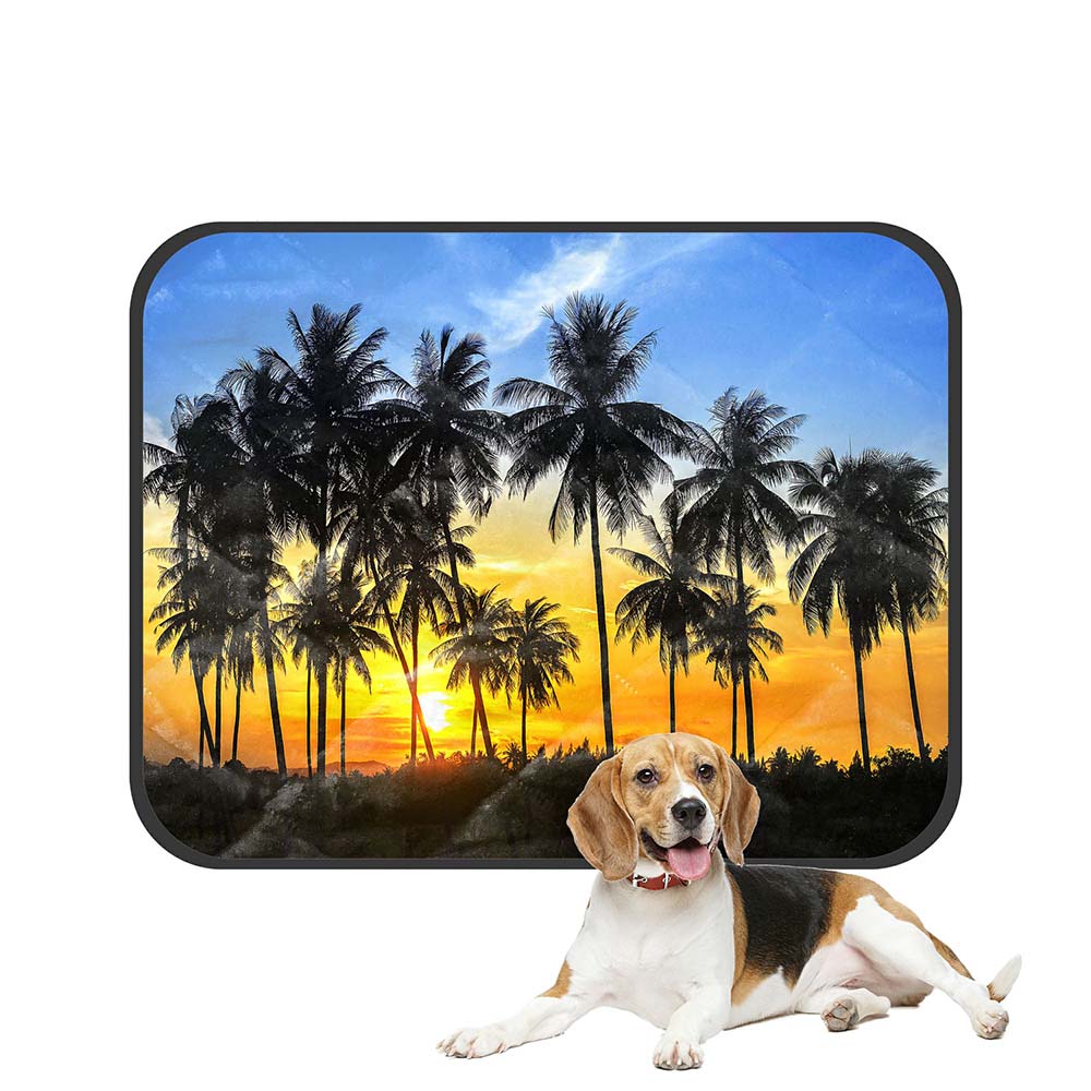 Photo inspiration: Instant Palm Operated Dog Crate Wireless Reference: Eczjnt Silhouette Coconut Palm Trees Colorful Sun Set Pet Dog