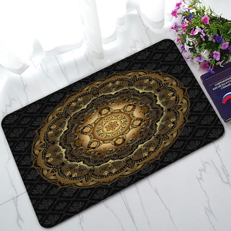 ECZJNT Sketch On Black Welcome Doormat Bath Mat Rug Entrance Rug Floor Mats 30x18 inch