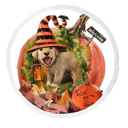 ECZJNT The Puppy In The House Made Of Pumpkin Beach Towel Beach Blanket Beach Yoga Mat