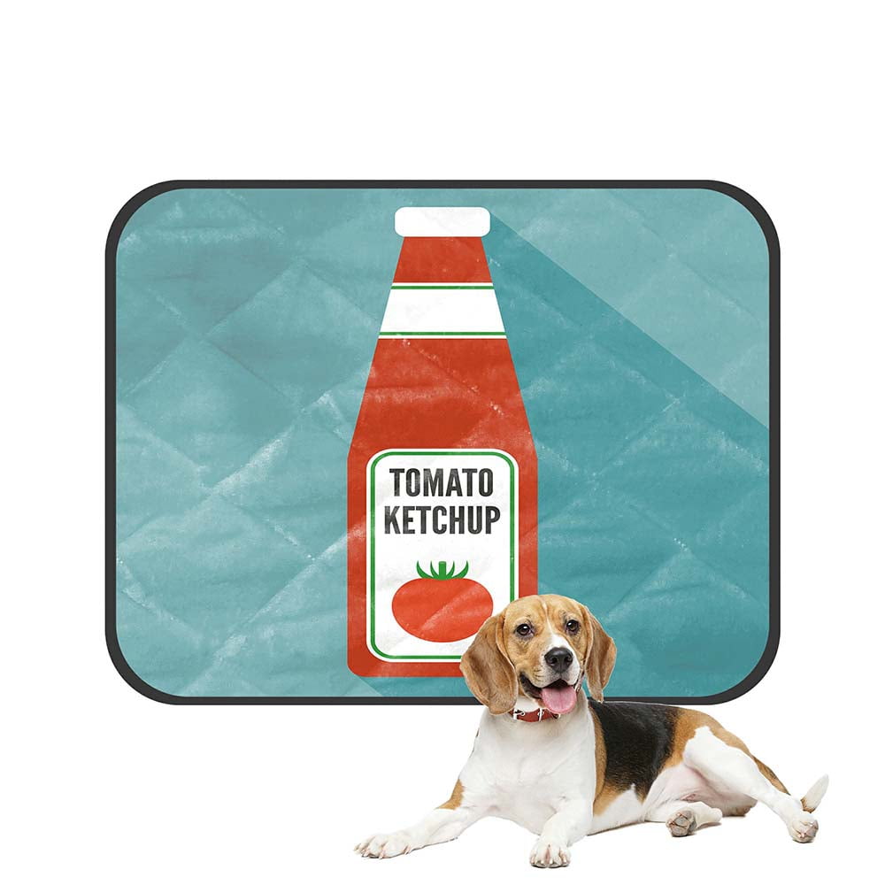 ECZJNT Tomato Ketchup Pet Dog Cat Bed Pee Pads Mat Cushion Potty