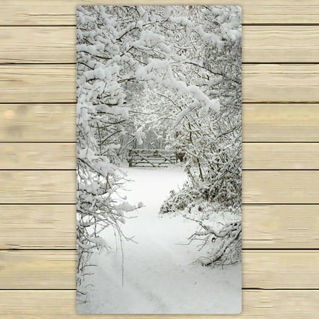 ECZJNT Trees in snow Beach Bath Towels Shower Towel For Home Outdoor Travel 30x56 Inch