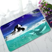 ECZJNT Underwater orcas Doormat Bath Mat Rug Entrance Rug Floor Mats 30x18 Inch