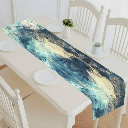 ECZJNT Unity Color dynamic lighting effect Modern table runner table cloth tea table cloth 14x72 Inch