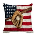 thumbnail image 1 of ECZJNT Vintage baseball bat glove and ball on American flag Pillow Case Cover Set 16x16 Inch, 1 of 1
