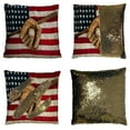 thumbnail image 1 of ECZJNT Vintage baseball bat glove and ball on American flag Pillow Case Home Decor Cushion Cover 16x16 Inch, 1 of 2