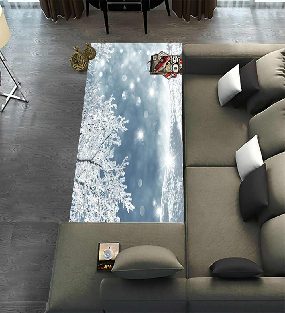 ECZJNT Winter Runner Rug 3.3 x 7ft Long Area Rug Carpet for Hallway ...