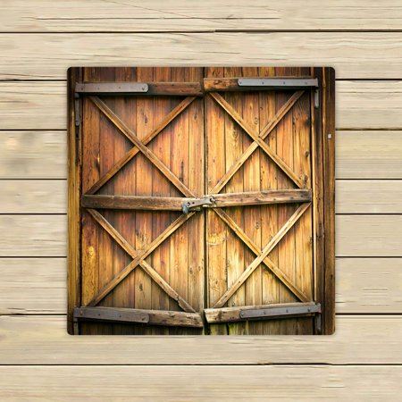 ECZJNT Wooden Door With Four Crosses Beach Bath Towels Shower Towel For Home Outdoor Travel 13x13 Inch