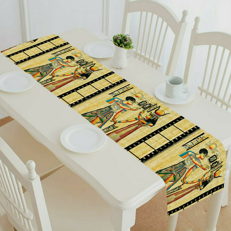 ECZJNT egyptian film strip table runner table cloth tea table cloth 16x72  Inch