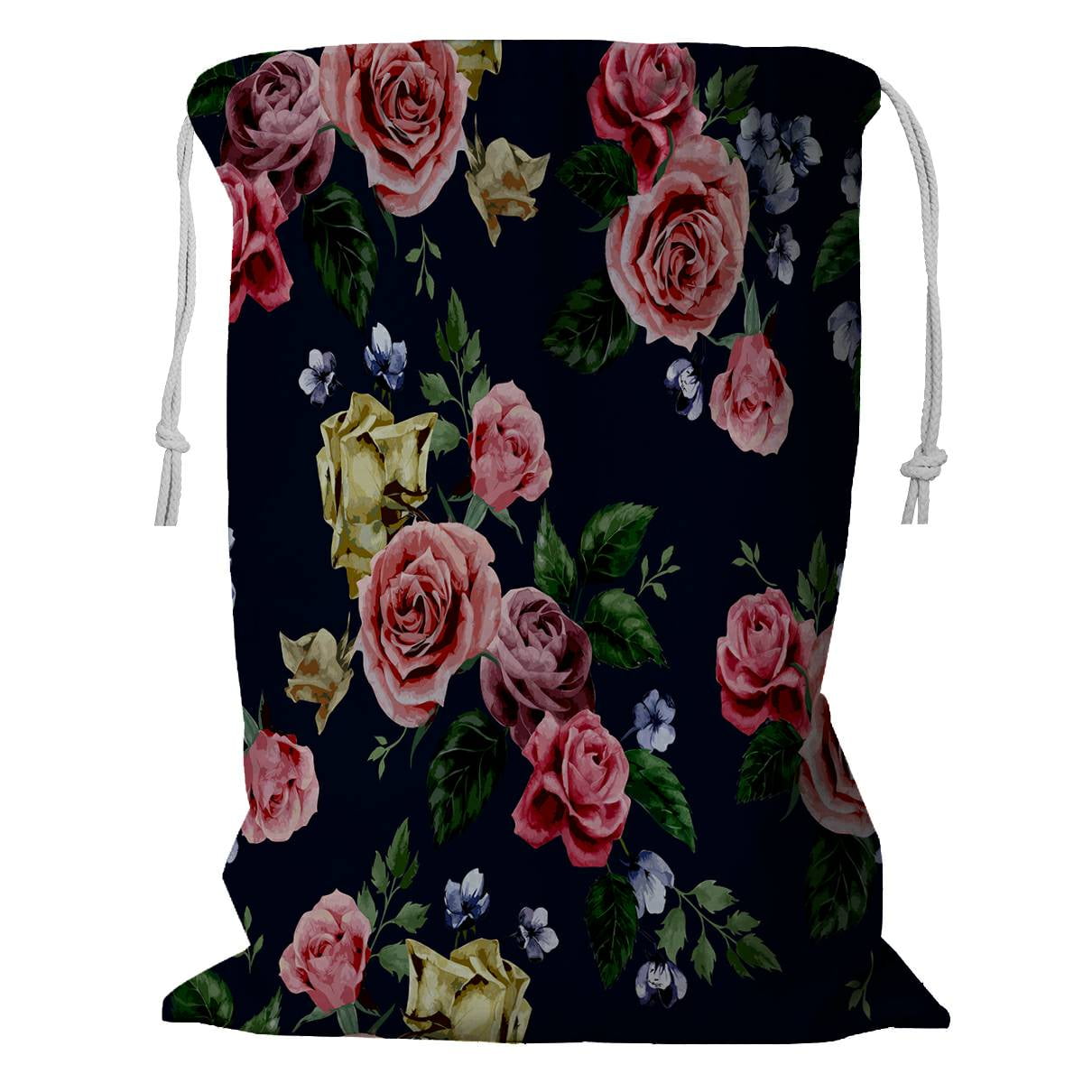 Red Rose Floral Laundry Basket