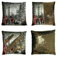 thumbnail image 1 of ECZJNT london Big ben red umbrella bus road telephone car England Pillow Case Home Decor Cushion Cover 20x20 Inch, 1 of 2