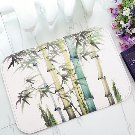 ECZJNT painting bamboo Doormat Bath Mat Rug Entrance Rug Floor Mats 23.6x15.7 Inch