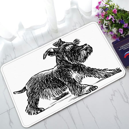 ECZJNT schnauzer puppy Welcome Doormat Bath Mat Rug Entrance Rug Floor Mats 30x18 inch