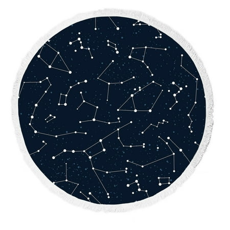 ECZJNT sky map constellations stars Beach Towel Beach Blanket Beach Yoga Mat