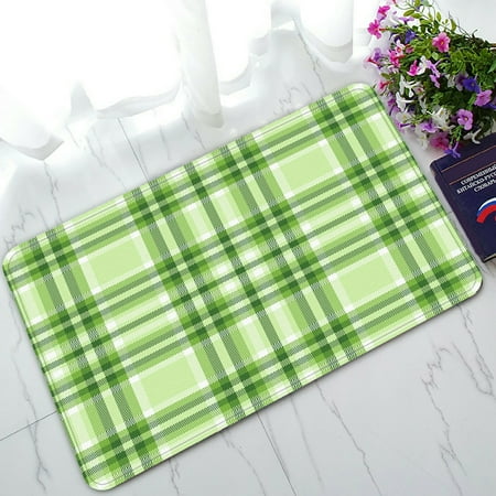 ECZJNT tartan plaid pattern Doormat Bath Mat Rug Entrance Rug Floor Mats 30x18 Inch