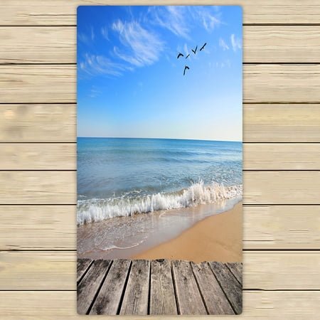 ECZJNT tropical sea brown seagulls Beach Bath Towels Shower Towel For Home Outdoor Travel 30x56 Inch