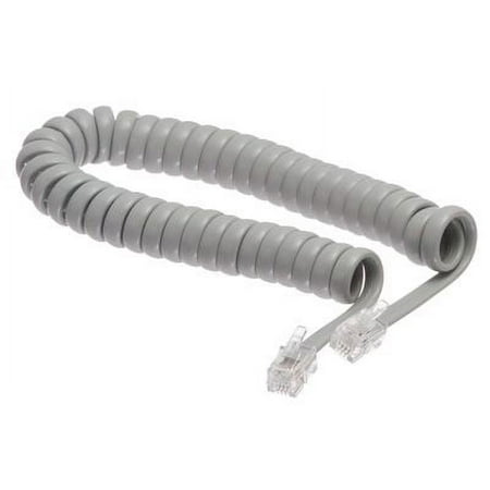 ECore Cables 1.5 Inch Lead Handset Cord - 6 FT - Gray 5 Pack