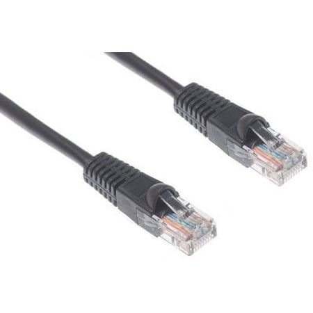 ECore Cables 7 FT Cat5e Ethernet Patch Cable - Snagless Boot - Black - RJ45 EC530-07 BK