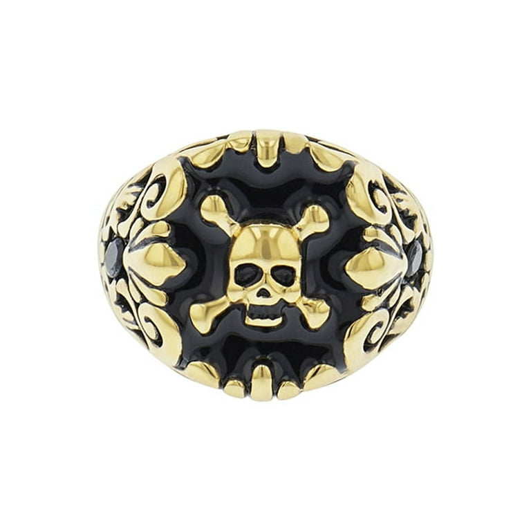 Ed Hardy SCROLL LOGO MINI ID-STYLE BAND リング ED HARDY Skull And Serpent Ring - SILVER | Tillys