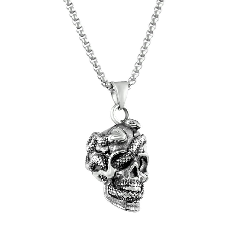 ED HARDY Men's Stainless Steel Shiny Silver-Tone Metal Snake