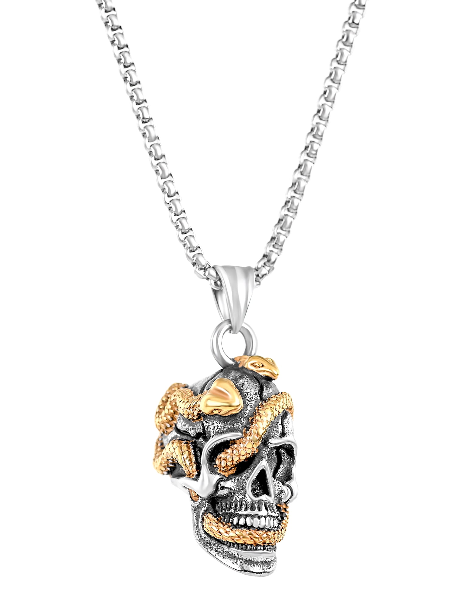 ED HARDY Men's Stainless Steel Shiny Two-Tone Metal Snake and