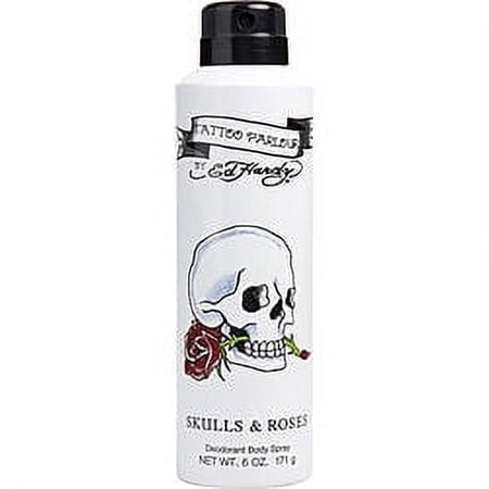 ED HARDY SKULLS & ROSES DEODORANT SPRAY 6 OZ BY Christian Audigier