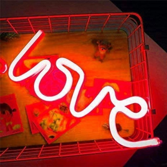 ED Neon Night Light, Signs Neon Lights Wall Decorative Night Light Battery and USB Powered