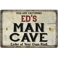 thumbnail image 1 of ED'S Man Cave Sign Rustic Garage Decor Gift 8x12 Metal 208120035376, 1 of 1