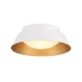 thumbnail image 1 of ED0552202WHGD Crystorama Lighting Donoven - 6W 2 LED Flush Mount-5 Inch Tall and 15 Inch Wide-White/Gold Finish, 1 of 6