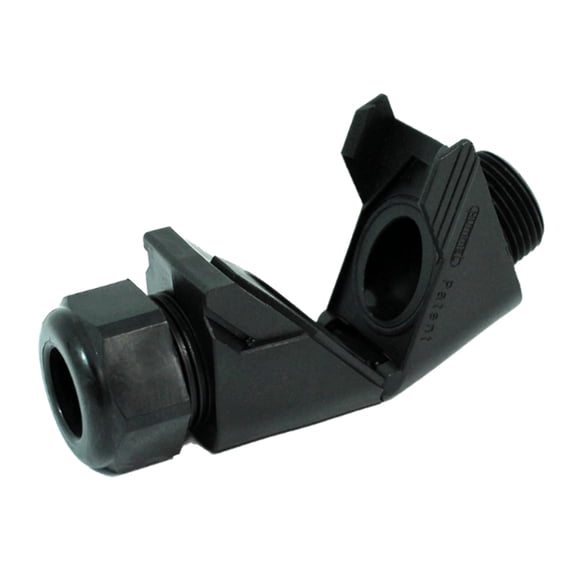 ED21NA-BK Liquid Tight Nylon Strain Relief Dome Elbow, 3/4