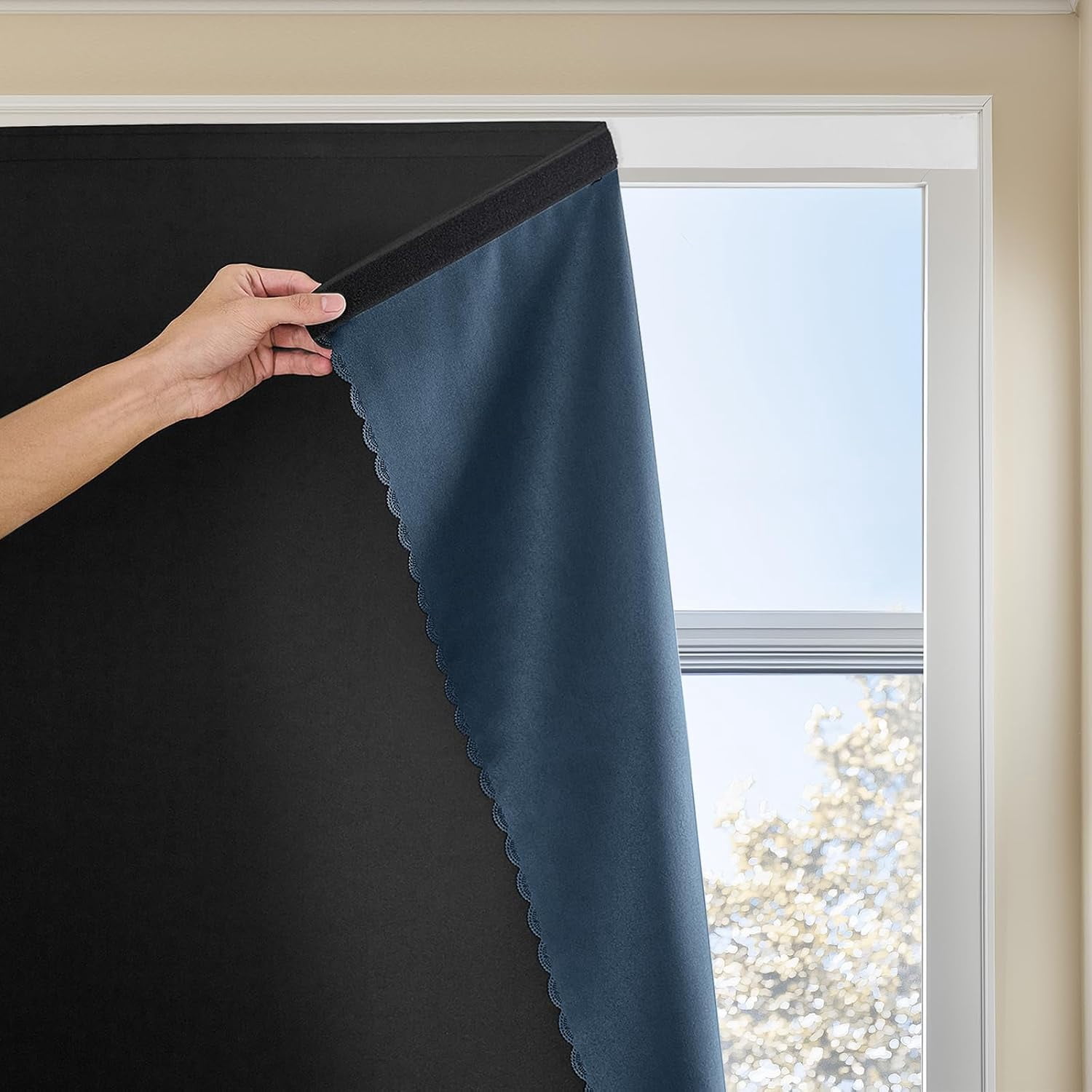 EDASCV-Autohesion Curtains for Windows,Bedroom Blackout Curtains for ...