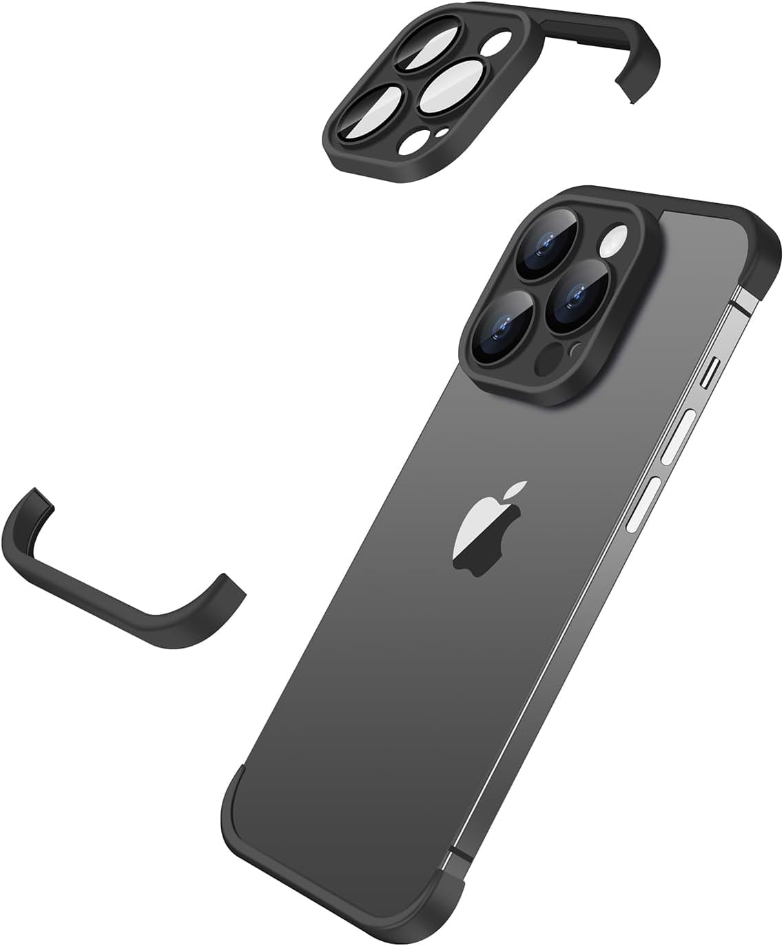 EDASCV-Compatible with iPhone 15 Pro Max Case Borderless Design Camera ...