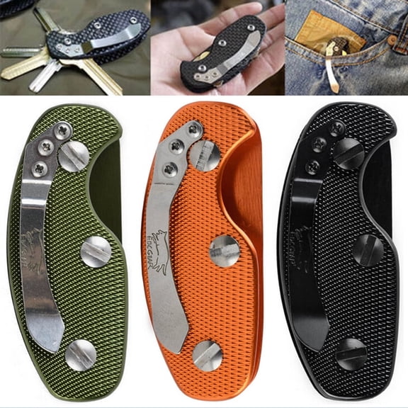 EDC Aluminum Key Holder Organizer Clip Folder Keyring Keychain Case Pocket Tool