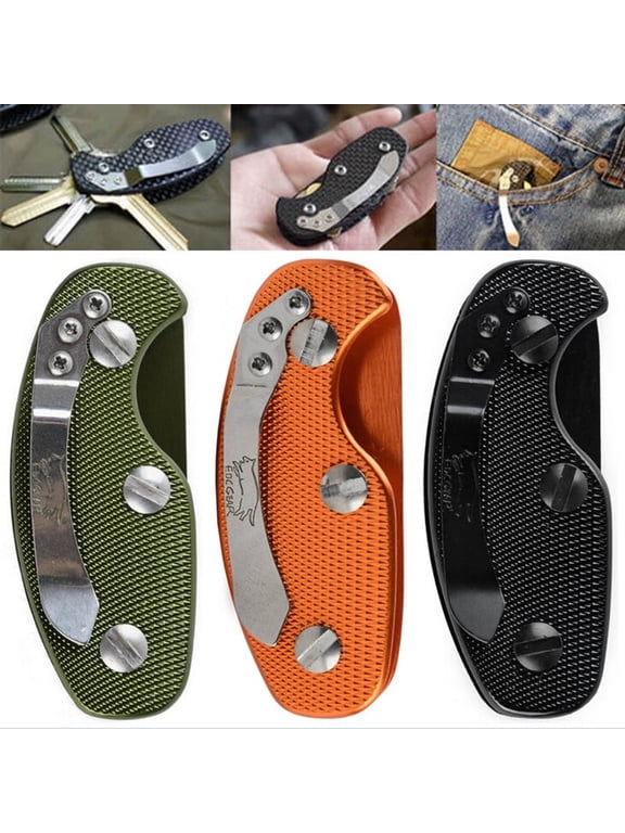 EDC Aluminum Key Holder Organizer Clip Folder Keyring Keychain Case Pocket Tool