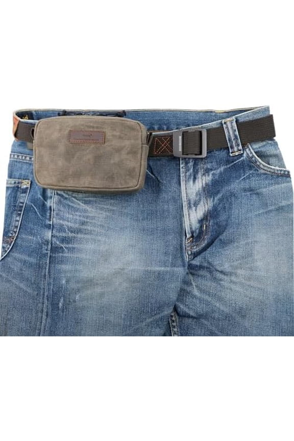 EDC Belt Zipper Pouch for Men Women YKK Zippers, EDC Tactical Pouch Waist Pack Bag for Hiking, Traveling, Water Resistant, Tough Waxed Canvas, Olive, Size M$$Other