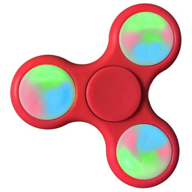 Light Up Color Flashing LED Fidget Spinner Tri-Spinner Hand Spinner Finger  Spinner Toy Stress Reducer for Anxiety and Stress Relief - Yellow
