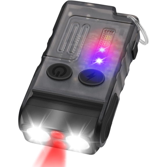 EDC Flashlight  C , Small Flashlights  with Clip, , 180 , Mini  Pocket  Flash Light Red Blue UV COB Light, 14 Modes,