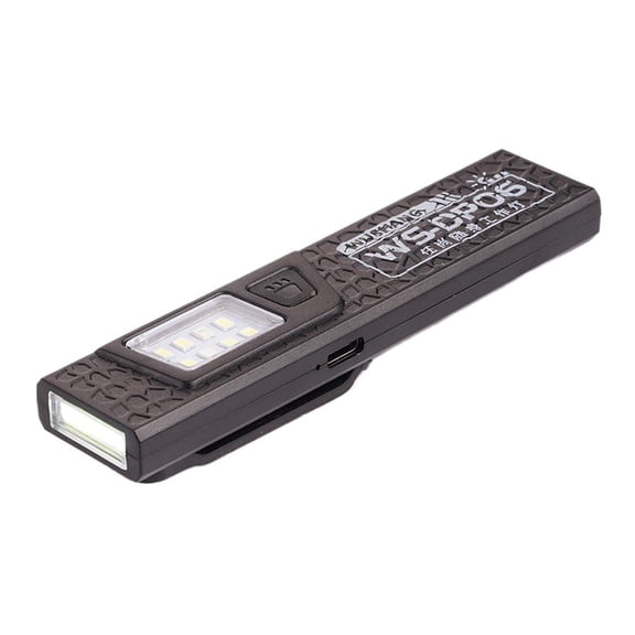 EDC Flashlight USB C Rechargeable,Flat Pocket Torch with Magnetic Base for Mechanical Work, High Lumens COB Light for Dog Walking Camping, Hands-Free Clip on Light for Outdoor Night Running