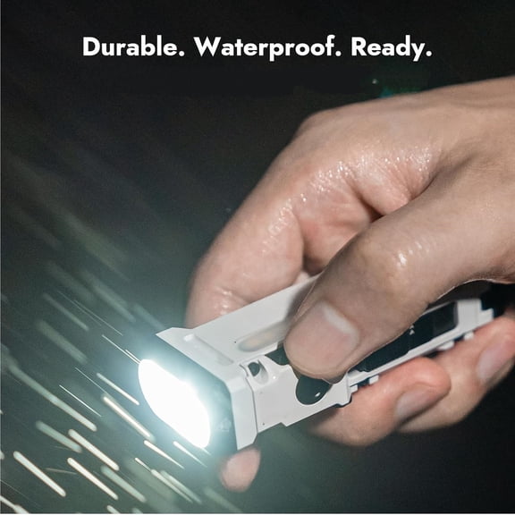 EDC Flat Flashlight with RGB Light, 1500 Lumens Mini Flashlight with Tactical Switch and Magnetic, IP68 Portable Pocket Clip USB C Flash Light for Camping, Checking, Emergencies