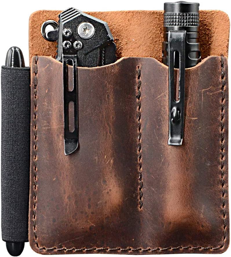 Leather organizer shop pouch