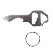 EDC Multi-tool Card Keychain Bottle Opener and Hex Wrench, Portable Pocket Screwdriver Mini Utility Gear for Outdoor Survival Camping and Daily Carry Gadget #373 Silver