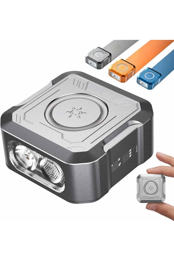 EDC Pocket Light, Quick-Release Keychain Flashlight with Magnetic Base, Rechargeable Mini Torch for Night Walks Camping, Gray, 1 or 2 Pack