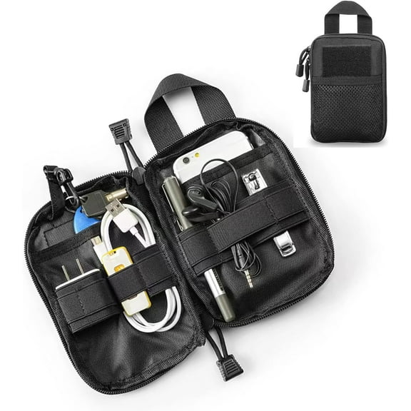 EDC Pocket Organizer Pouch Small Tool Storage Pouch Bag Portable Nylon Molle Utility Pouch